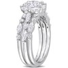 EVERLY JEWELRY | Sterling Silver 3 CT DEW Created Moissanite-White Bridal Ring Set - 2 of 4