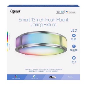 Feit Electric Flush Mount Ceiling Light, Nickel - 1 of 1