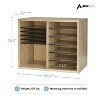 Adir 12-Compartment Wood Literature Organizer Medium Oak 500-12-MEO - 3 of 4