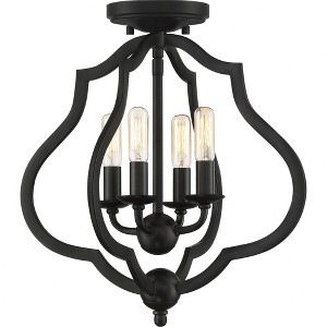 Quoizel Lighting O'Keefe 4 - Light Semi-Flush Mount in  Matte Black - 1 of 2