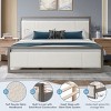 Upholstered Bed Frame With Ivory Boucle Fabric Headboard Queen King Minimalist Bed Frame,Wooden Double Bed Frame-Cuddlewood - 2 of 4