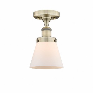 Cone - 1 Light Semi-Flush Mount In Industrial Style-8.25 Inches Tall and 6.5 Inches Wide - 1 of 1
