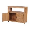 Okak Storage Cabinet with Potting Bench, Kitchen Cabinet with 2 Doors and 2 Shelves, Bar Cabinet for Living Room, Dining Room, Kitchen, Light Brown - 4 of 4