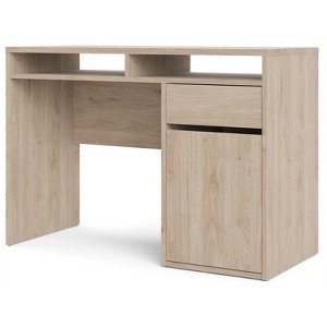 Tvilum Willis 1 Drawer 1 Door Desk in Jackson Hickory - 1 of 4