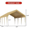 Heavy Duty 10x20FT Waterproof & UV-Resistant Carport – Portable Garage Shelter for Car, Motorcycle, Boat & Equipment Storage - 2 of 4