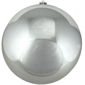 Northlight 6" Shatterproof Shiny Christmas Ball Ornament - Silver - 1 of 2
