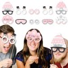 Big Dot of Happiness Pink Winter Wonderland Glasses & Headpieces - Paper Cardstock Snowflake Birthday Party Baby Shower Photo Booth Props Kit - 10 Ct - 2 of 4