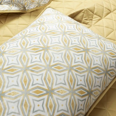 King Yellow Reversible Microfiber Quilt Set