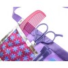 JuzToys Pretend Hair Stylist Set - 13pcs Kids Hair Salon Toys Pretend Play with Real Blowing Hair Dryer, Scissors, Comb – Pink/Purple - 3 of 4