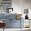 4pc Ultimate Stretch Suede Sofa Slipcovers Pacific Blue - Sure Fit: Polyester & Spandex, Machine Washable - image 3 of 3