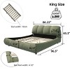 Luxury Upholstered Platform Bed with Padded Backrest, Beds Adjustable for Multiple Mattress Heights, Bed with Wood Frame-Baofuwish - 4 of 4