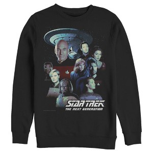 Men's Star Trek: The Next Generation Starfleet Classic Color Crew Poster Sweatshirt - 1 of 4