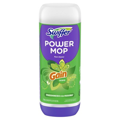 Swiffer PowerMop Floor Cleaning Solution with Gain Scent, 25.3 fl oz