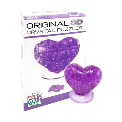 Purple Heart 3D Crystal Puzzle with 46 Pieces