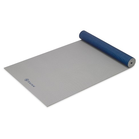Gaiam 2 Color Premium Yoga Mat - Gray/blue (6mm) : Target