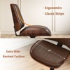 Gikpal Swivel Barstools for Kitchen Island with Bentwood Back & Leather Seat, Counter Height Bar Chair with Back & Footrest, for Kitchen, Dining Room - 4 of 4