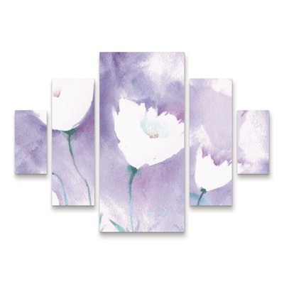 Trademark Fine Art -Sheila Golden White Poppy #1  Panel Set Art