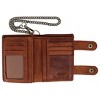CTM Men's Leather American Flag Bifold Chain Wallet with Snap Closure - 3 of 4