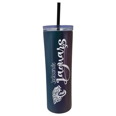 NFL Jacksonville Jaguars 20oz Onyx Skinny Tumbler with Straw