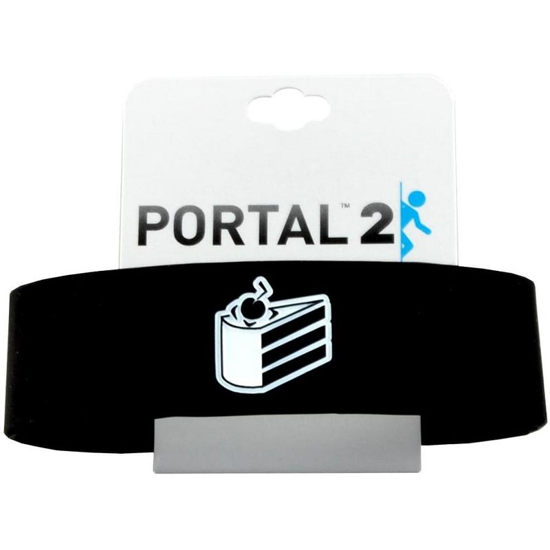 The Coop Portal Cake Is A Lie Black Silicone Bracelet, 1 of 2