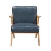 Sapphtopaz Accent Chair Solid Rubberwood Frame Modern Leather Lounge Chair Living Room Chair Comfy Chair for Living Room - 4 of 4