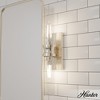 Hunter Fans 4.75" Brushed Nickel Lenlock Wall Light Vanity Fixture - Elegant Art Deco Design for Indoor Spaces - 2 of 4