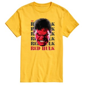 Men's - Marvel - Big Red Hulk Face Short Sleeve Graphic T-Shirt - 1 of 4