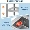 Stainless Steel Utility Sink,Freestanding Single Bowl Kitchen Sink,Adjustable Leg Height,with Faucet - 3 of 4