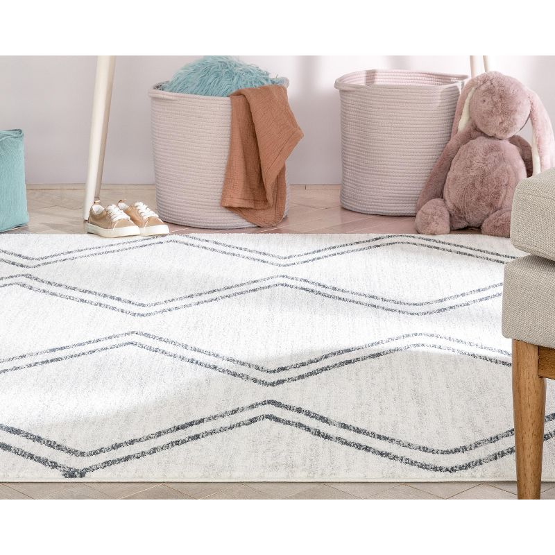 Well Woven Merri Geometric Stripes Stain-resistant Area Rug, 4 of 10