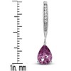Guili Sterling Silver Rhodium Plated Teardrop CZ Earrings in Various Colors, A Sparkling, Elegant Collection for Timeless and Stylish Looks - 3 of 4