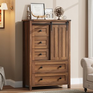 WhizMax Dresser for Bedroom with 5 Drawers, 48" White Tall Chest of Drawers, Wooden Closet Dresser for Living Room, Hallway, Entryway - 1 of 4