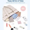 Itopfox Lightweight Puffy Tote Bag with Compartments, Quilted Shoulder Handbag for Women, Travel, Work, Gym, Beach - 2 of 4