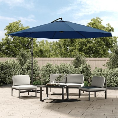 vidaXL Cantilever Umbrella with Aluminum Pole 137.8" Blue