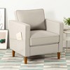 Best Price Mattress Hana Armchair Beige: Eucalyptus Wood Frame, High Density Foam, Tool-Free Assembly - 2 of 4