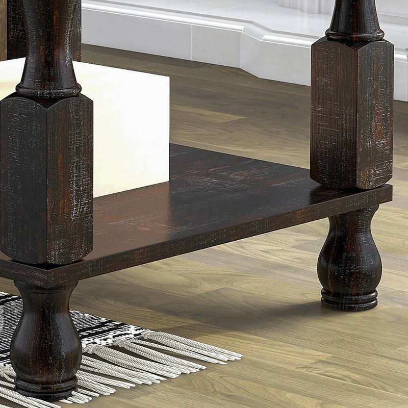 Philoree Wooden Traditional End Table Antique Black and Oak - HOMES: Inside + Out, 4 of 7