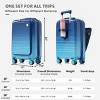 4-Piece Hardshell Luggage Set with Expandable Travel Bag (20"/24"/28"),Lightweight Suitcase with USB Port,20" 24" Front Opening  Suitcase–Cuddlewood - 4 of 4