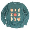 Simply Sage Market Watercolor Apple Chart shirt design Garment Dyed Long Sleeve - 2 of 4