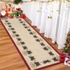 Christmas Area Rugs, Bells Holly Berry Ribbon Garland Traditions Throw Carpet Runner Rugs for Living Room Bedroom Kitchen Dining Room Nursery Office - 2 of 4
