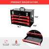 Belatt 3-Drawer Portable Tool Cabinet - Ball-Bearing Slides, 15KG/Drawer, Powder-Coated Steel, Dual Side Handles & Key Lock - 4 of 4
