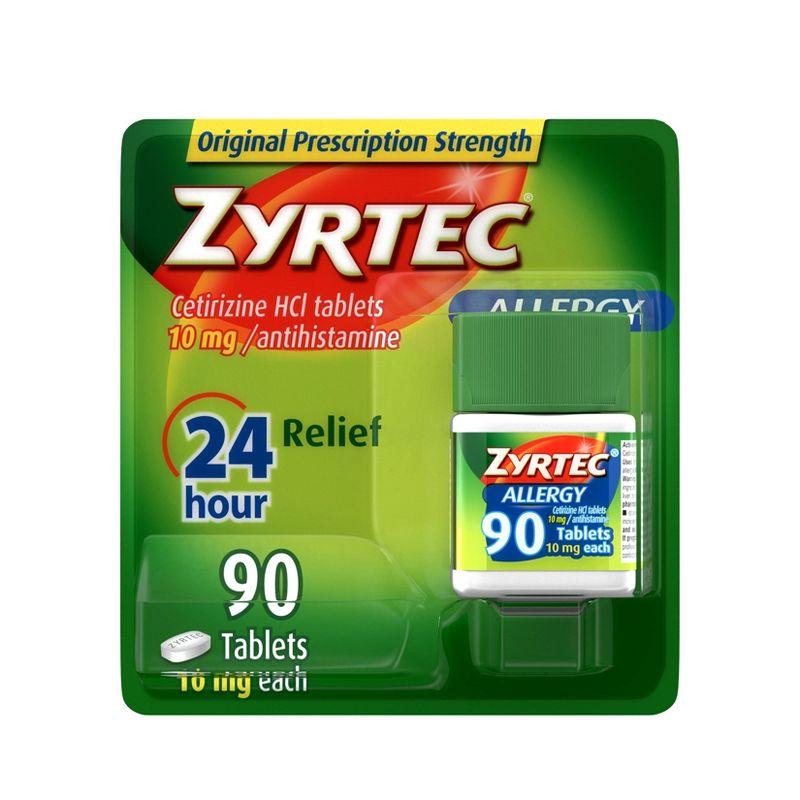 Zyrtec 24 Hour Allergy Relief Tablets - Cetirizine HCl, 1 of 15