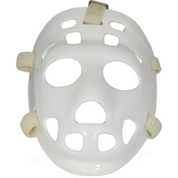 MyLec Pro Goalie Mask, Youth Hockey Mask, High-Impact Plastic, Helmet with Ventilation Holes & Adjustable Elastic Straps, Secure Fit (White,Small)