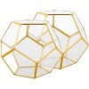 D'Eco Glass Geometric Plant Terrarium (Set of 2) - Indoor Tabletop Gold Sphere Planter Terrarium- Home Garden Office Wedding Decor - Plant Lovers Gift - 2 of 3