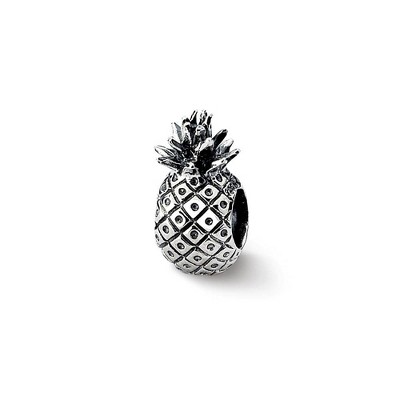 Black Bow Jewelry Sterling Silver Pineapple Bead Charm