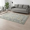 8' Ivory And Yellow Oriental Distressed Runner Rug - 2 of 4