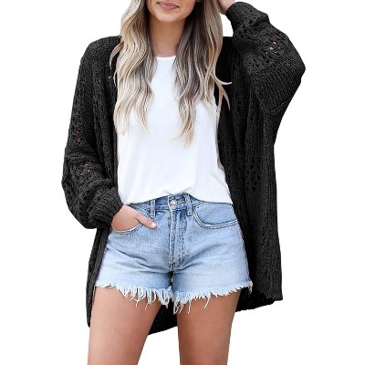 Womens Crochet Knit Cardigan Loose Fit Lightweight Cardigan All Season Cardigan Plus Size Cardigan S-5XL