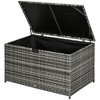 Akoasm 46.1 in. W 113-Gallon Wicker Outdoor Patio Storage Bin for Indoor Use, Pool Supplies & Gardening Tools-Dark Gray - 2 of 4