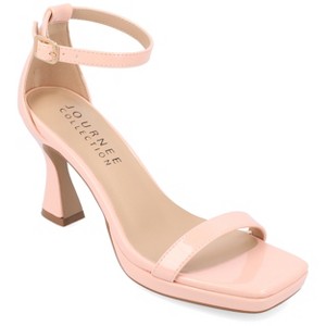 Journee Collection Womens Jeanne Slim Platform Ankle Strap Open Toe Pumps - 1 of 4