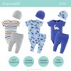 The Peanutshell Blue Dino Newborn Layette Set for Baby Boys, 16-Pieces, Orange/Blue, 0-3 Months - 4 of 4