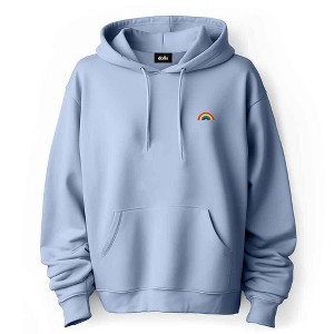 Dalix Rainbow Embroidered Fleece Zip Hoodie Cold Fall Winter Mens - 1 of 4