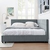 Full Size Upholstered Tufted Bed Frame, Sofa Bed Frame With Backrest And Armrests, Full-Size Bed For Bedroom, Sofa Bed Modern-Cuddlewood - 3 of 4